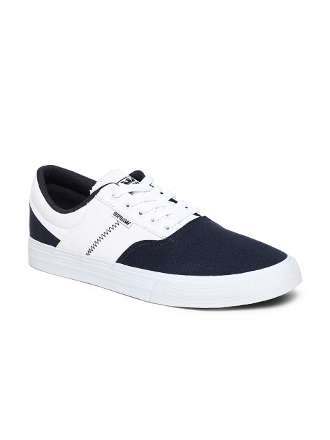 

Supra Men Navy Blue & White Colourblocked COBALT Sneakers
