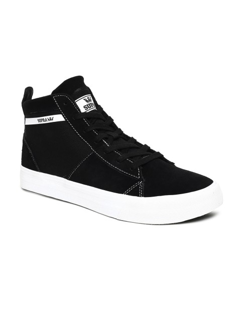 

Supra Men Black Solid Stacks Mid Sneakers