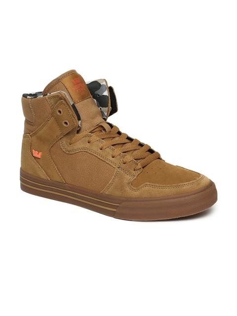 

Supra Men Brown VAIDER Mid-Top Sneakers