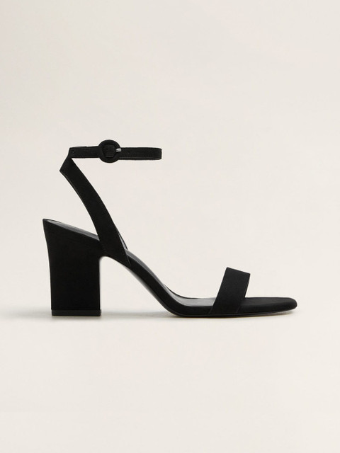 

MANGO Women Black Solid Heels
