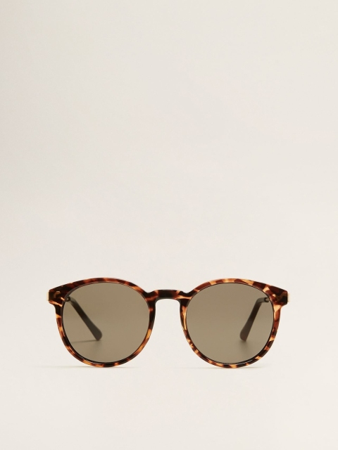 

MANGO Women Oval Sunglasses 43050684, Brown