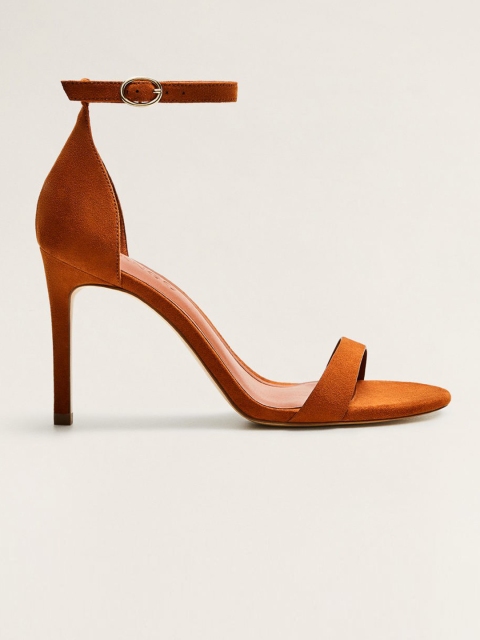 

MANGO Women Brown Solid Heels