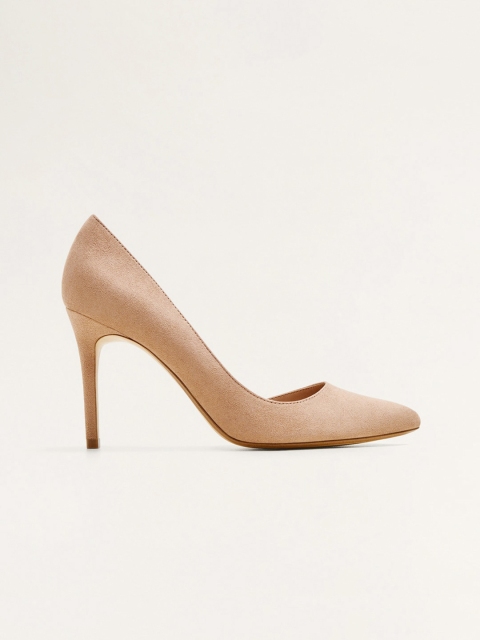 

MANGO Women Brown Solid Pumps