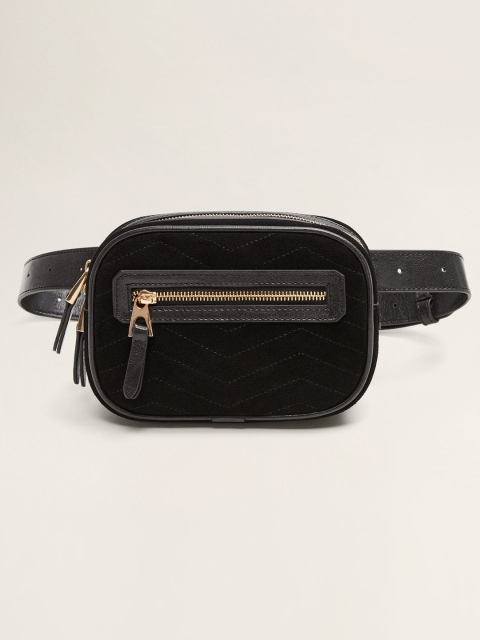 

MANGO Women Black Quilted Fanny Pack