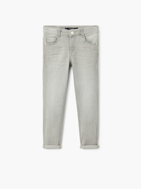 

Mango Kids Girls Grey Skinny Fit Mid-Rise Clean Look Stretchable Jeans