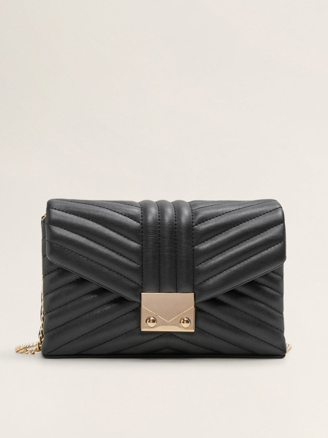 

MANGO Black Quilted Sling Bag
