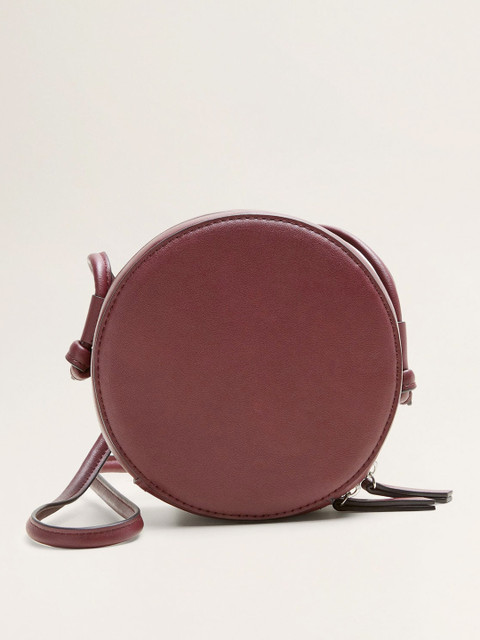 

MANGO Burgundy Solid Sling Bag