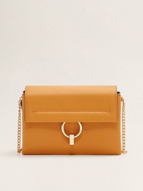

MANGO Mustard Yellow Solid Sling Bag