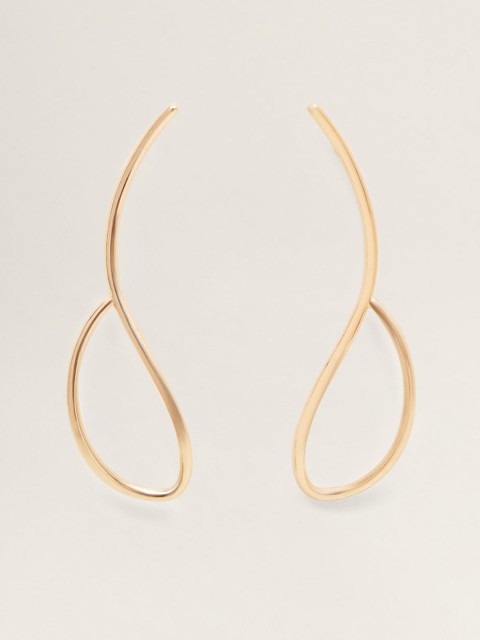 

MANGO Gold-Toned Contemporary Drop Earrings