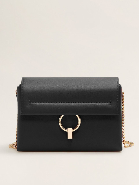 

MANGO Black Solid Sling Bag
