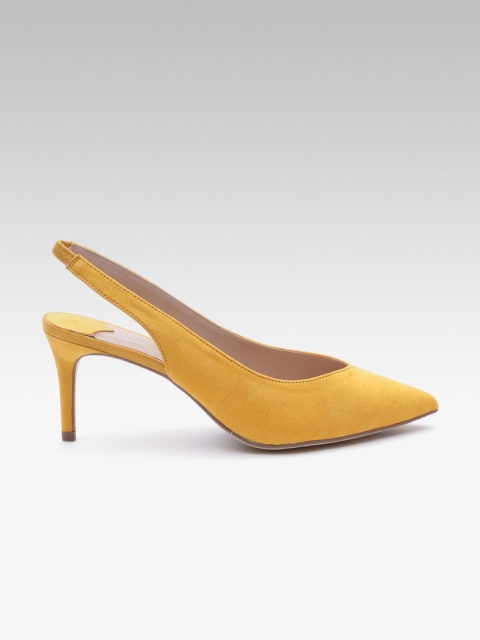 

DOROTHY PERKINS Women Mustard Yellow Solid Pumps