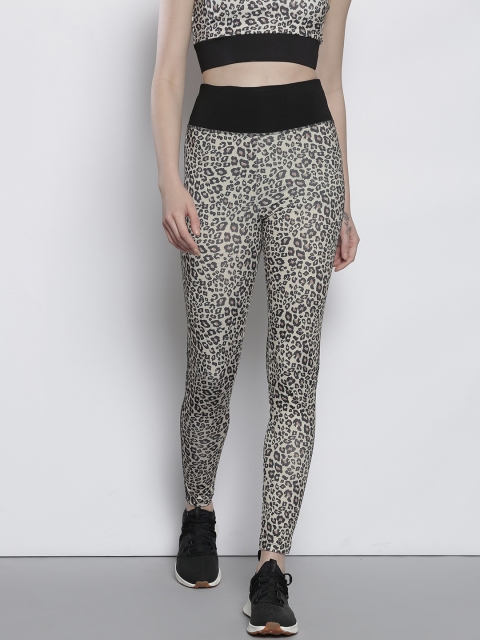 

DOROTHY PERKINS Women Beige & Black Animal Print Tights