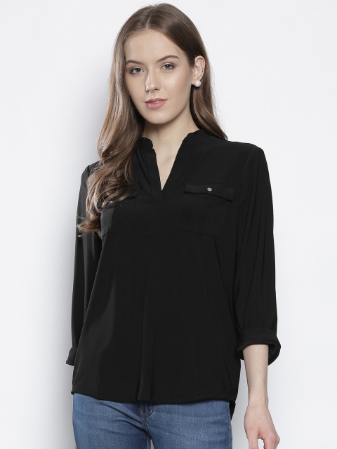 

DOROTHY PERKINS Women Black Solid Shirt Style Top