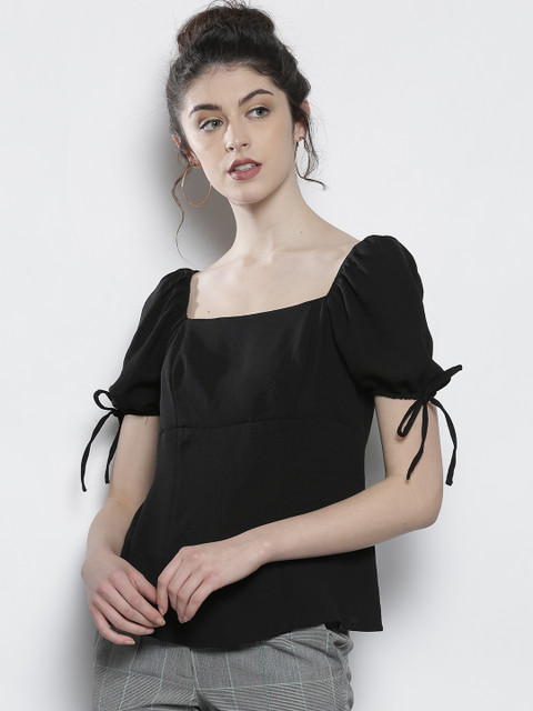 

DOROTHY PERKINS Women Black Solid Top
