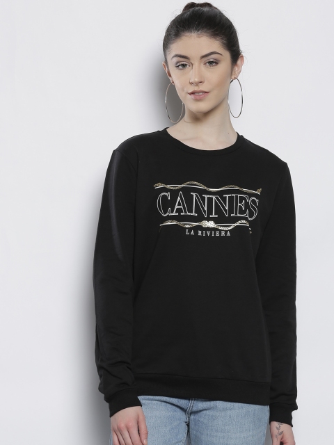 

DOROTHY PERKINS Women Black Printed Sweatshirt