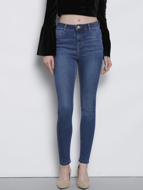 

DOROTHY PERKINS Women Blue Regular Fit Mid-Rise Clean Look Stretchable Jeans