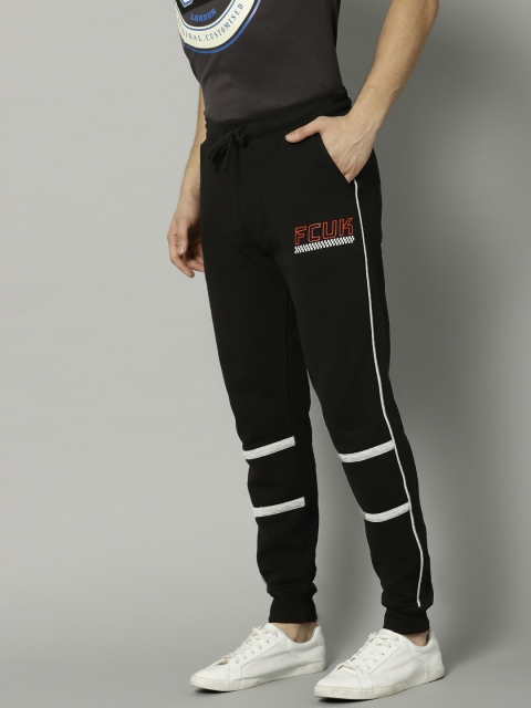 

French Connection Men Black Solid Joggers