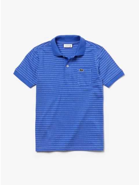 

Lacoste Boys Blue Striped Polo Collar T-shirt