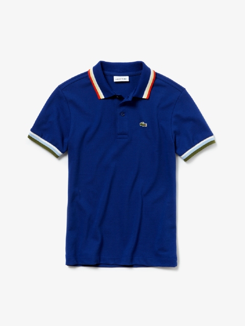 

Lacoste Boys Navy Blue Solid Polo Collar T-shirt