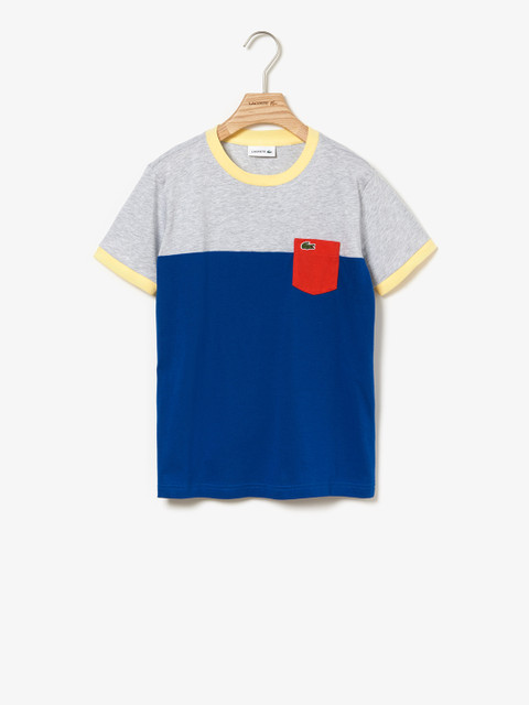 

Lacoste Boys Blue & Grey Colourblocked Round Neck T-shirt