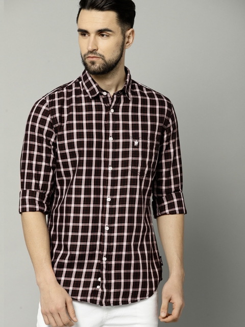 

French Connection Men Black & Grey Checked Casual Shirt