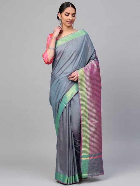 

Saree mall Green & Pink Dual-Toned Banarasi Saree