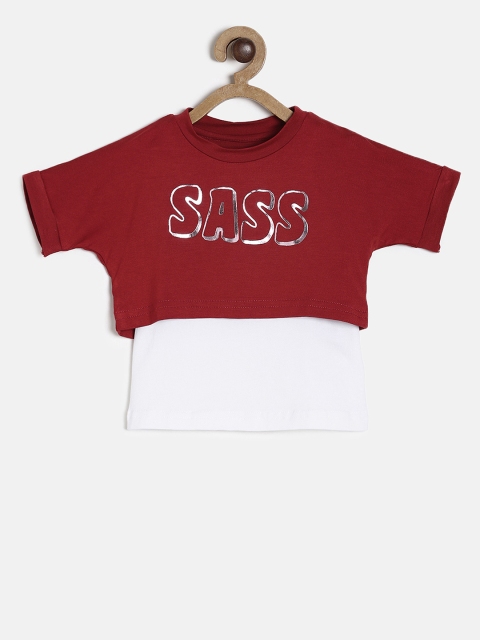 

Palm Tree Girls Red Printed Top With a Spaghetti Top