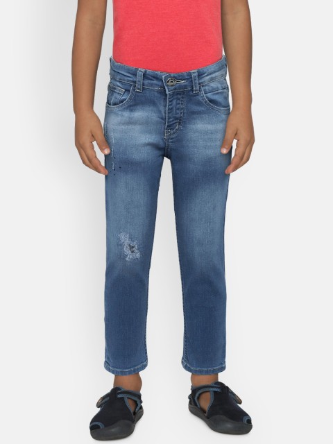 

Gini and Jony Boys Blue Regular Fit Mid-Rise Low Distress Jeans