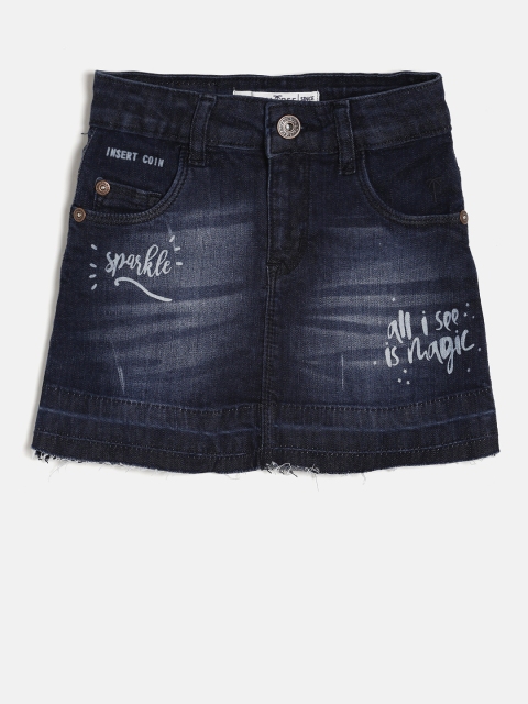 

Palm Tree Girls Blue Denim Skirt