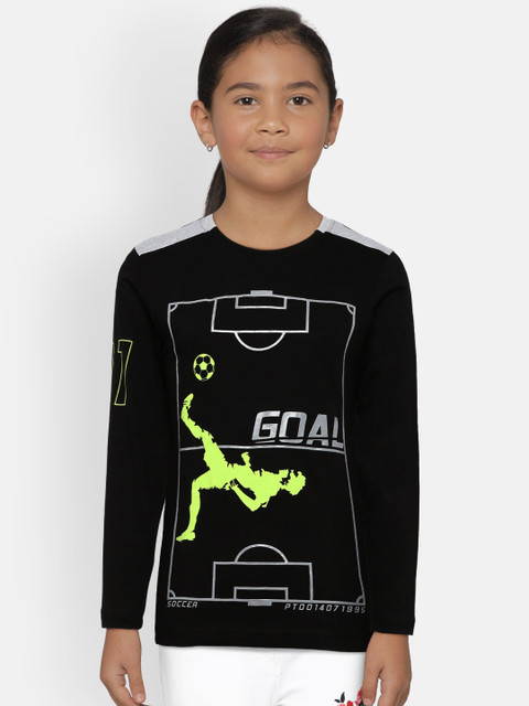 

Palm Tree Girls Black Printed Round Neck T-shirt