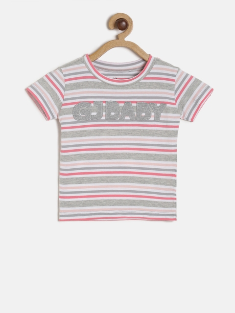

Gini and Jony Boys Multicoloured Striped Round Neck T-shirt, Multi