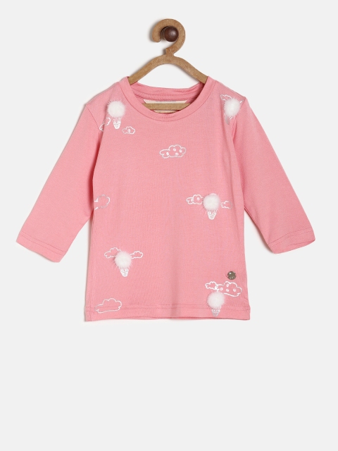 

Gini and Jony Girls Pink Solid Top