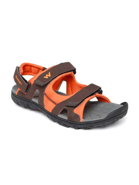 

Wildcraft Men Brown & Orange Colourblocked Sports Sandals