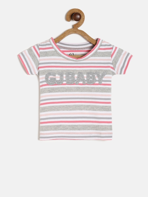 

Gini and Jony Boys Multicoloured Striped Round Neck T-shirt, Multi