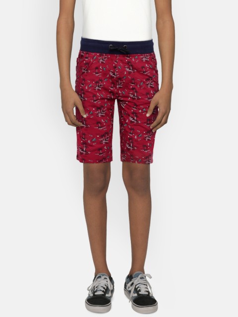 

Palm Tree Boys Red Printed Regular Fit Regular Shorts