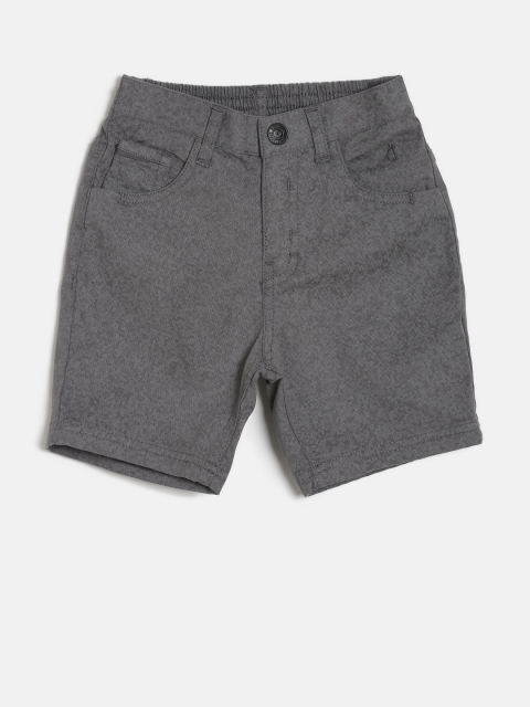

Gini and Jony Boys Grey Solid Regular Shorts