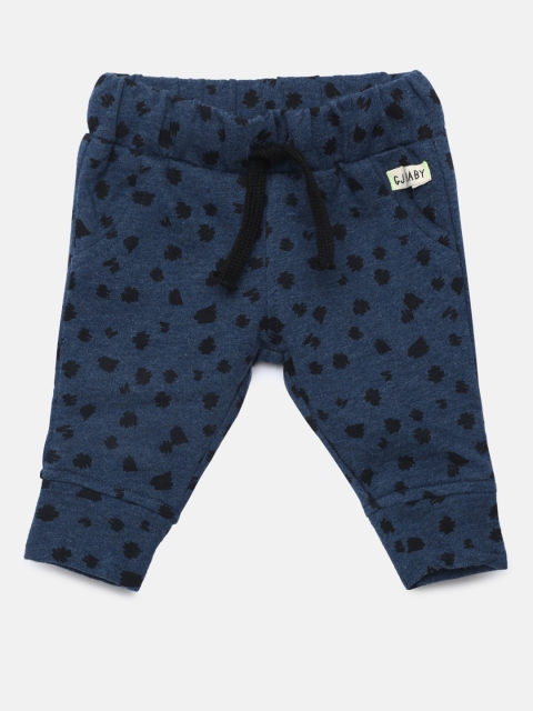 

Gini and Jony Boys Navy Blue Printed Joggers