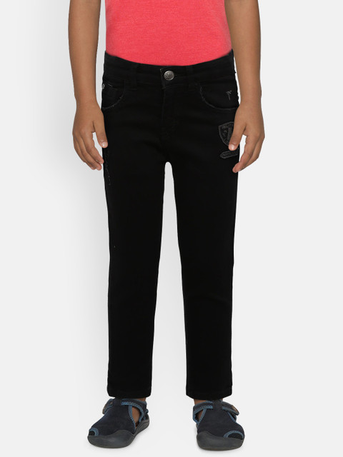 

Palm Tree Boys Black Slim Fit Mid-Rise Clean Look Jeans