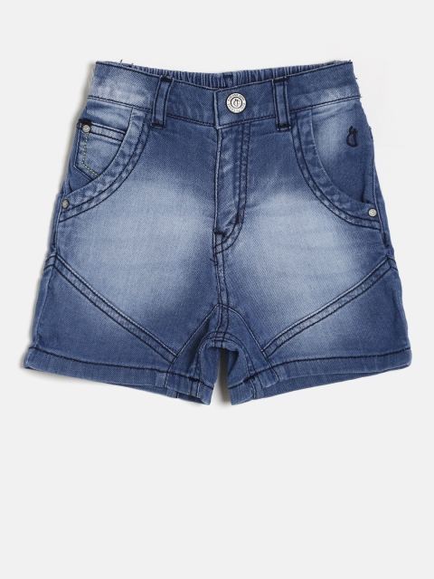 

Gini and Jony Boys Blue Solid Regular Fit Denim Shorts