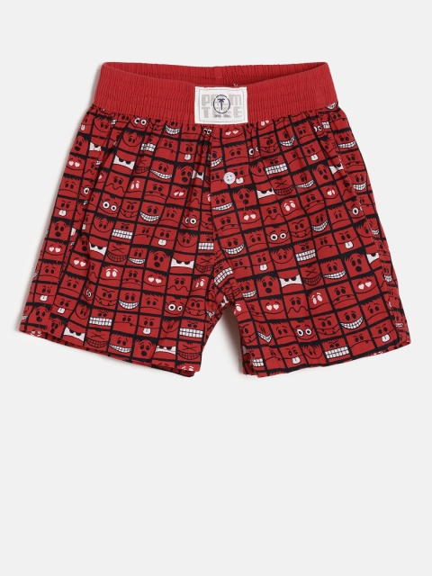

Palm Tree Boys Red Printed Regular Fit Shorts