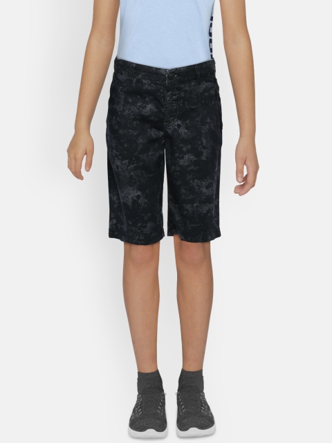 

Gini and Jony Boys Navy Blue Washed Regular Fit Regular Shorts