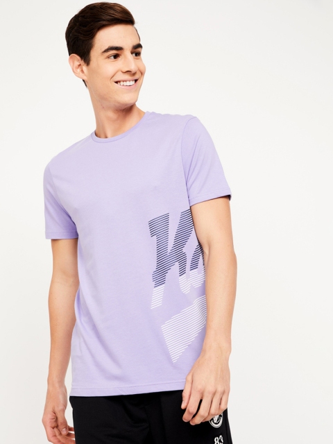 

Kappa Men Lavender Printed Round Neck T-shirt