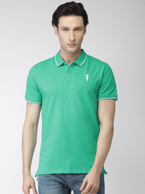 

Bossini Men Green Solid Polo Collar T-shirt