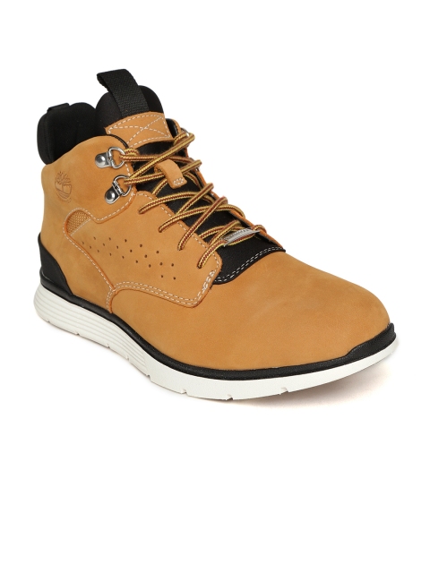 

Timberland Men Mustard Yellow Killington Hiker Nubuck Leather Chukka Boots