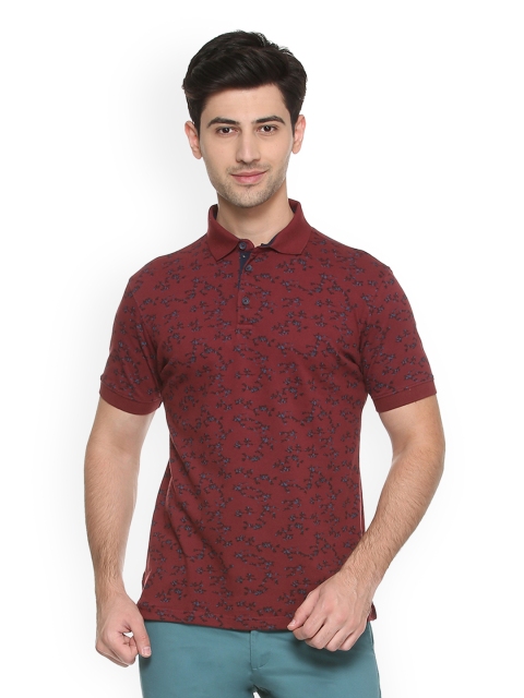 

Peter England Casuals Men Maroon Printed Polo Collar T-shirt
