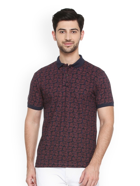 

Peter England Casuals Men Maroon Printed Polo Collar T-shirt