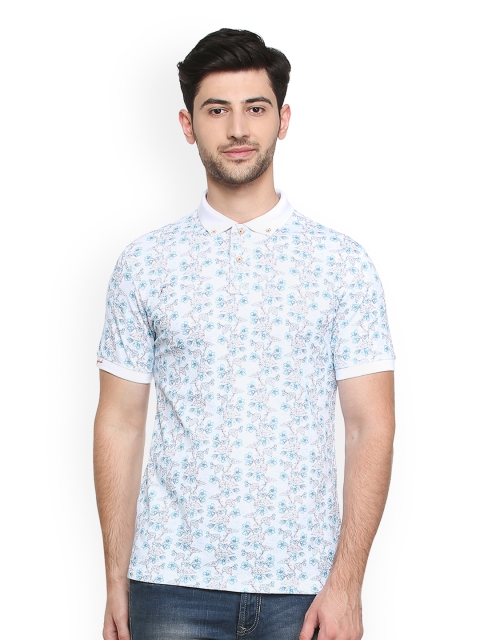 

Peter England Casuals Men Off-White Printed Polo Collar T-shirt