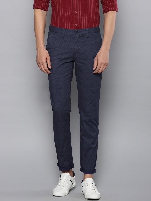 

Louis Philippe Sport Men Navy Blue Slim Fit Printed Regular Trousers
