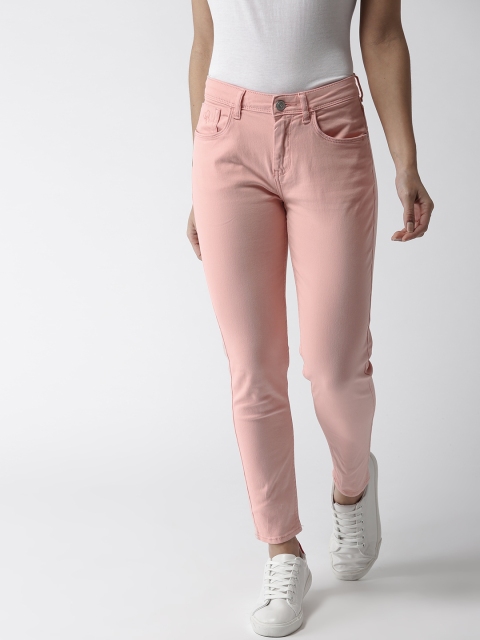 

Flying Machine Women Pink Veronica Skinny Fit Mid-Rise Clean Look Stretchable Jeans
