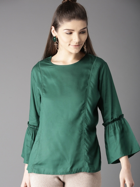 

HERE&NOW Women Green Solid Top